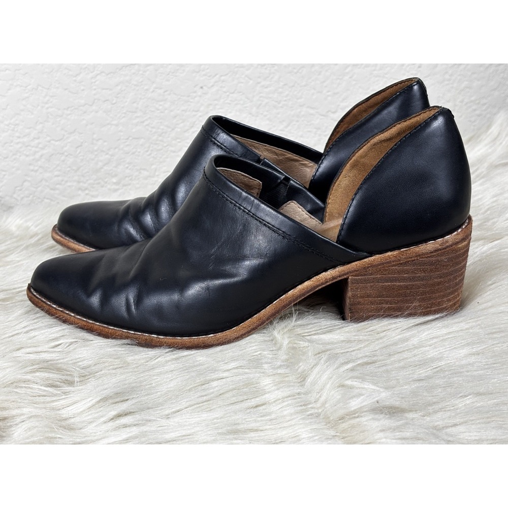Madewell Brady Bootie 8 Black Leather Ankle Boots Minimalist Chic Casual - Picture 4 of 7